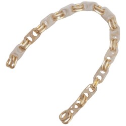 Angel Çanta Aksesuar Akrilik Zincir 42 cm Bej Renk Light Gold Metalli - 2